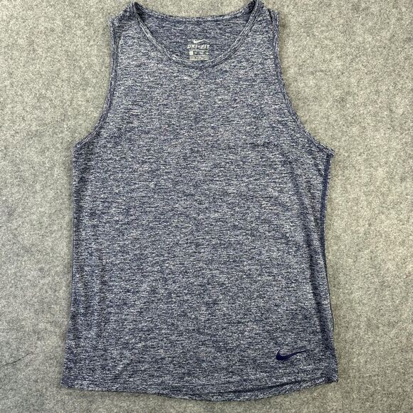Nike Shirt Womens XS Blue Dri-FIT Training Tank Top Athletic Running Gym - Picture 1 of 9